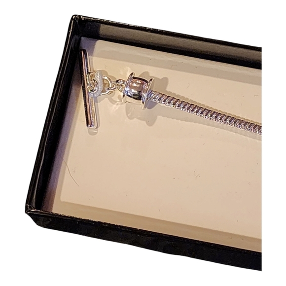 Napier Medical Charm Bracelet Silver-Tone w/ Red Cross & Turquoise Crystals - Picture 4 of 6